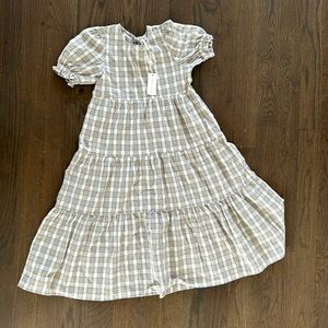 Rylee + Cru designer girls plaid dress. New with tags
